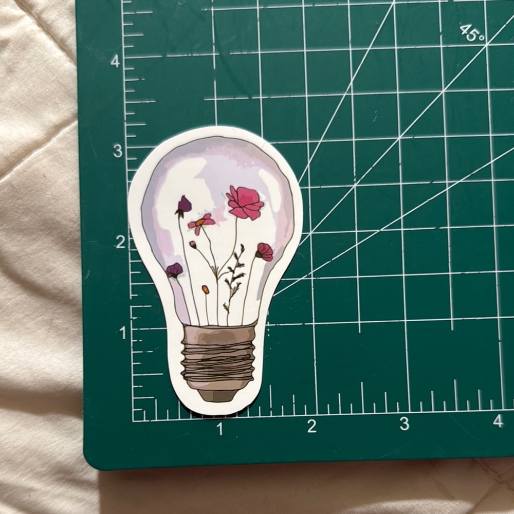 Floral Light Bulb Sticker